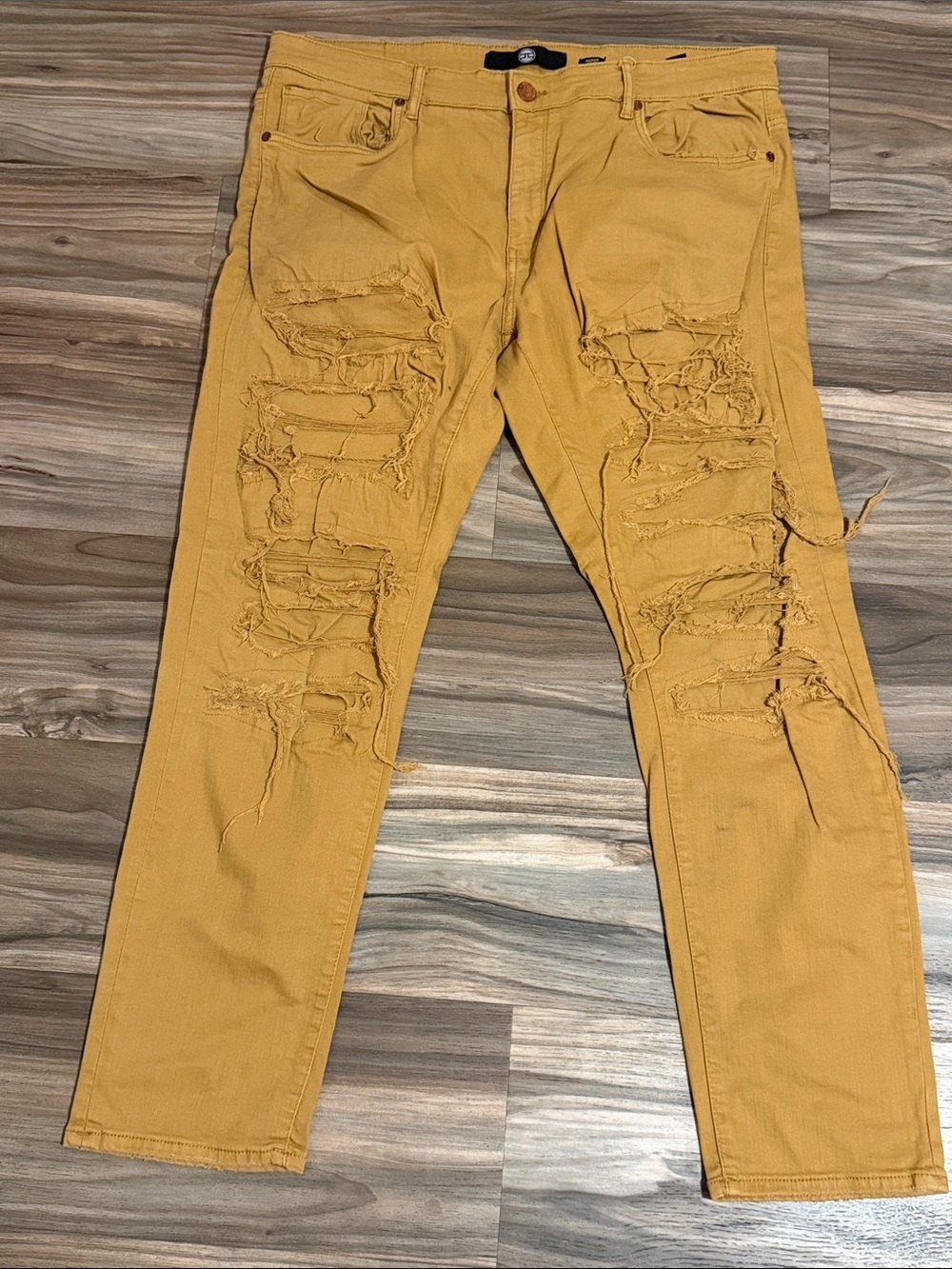 Jordan Craig Legacy Edition Mens Jeans Pants Aaron 40x32 Tan Distressed Slim